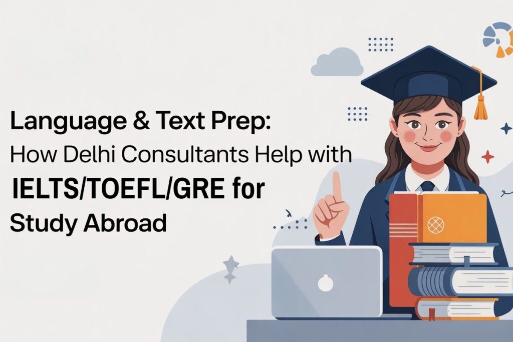 Language & Test Prep: How Delhi Consultants Help with IELTS/TOEFL/GRE for Study Abroad